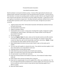 arena booth caretaker duties - Pierceland Recreation Association