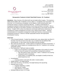 Nonoperative Treatment of Adult Tibial Shaft Fracture-