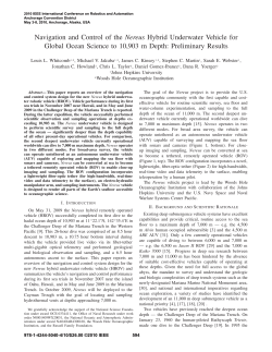 Navigation and Control of the Nereus Hybrid