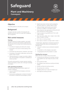 Conveyors Updated 3 March 2015 (PDF 307kb)