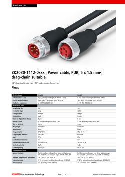 Power cable, PUR, 5 x 1.5 mm&sup2;, drag-chain suitable