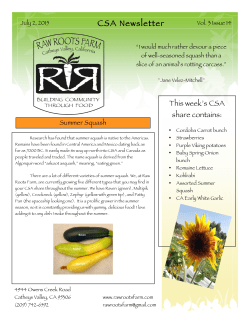 CSA Newsletter - Raw Roots Farm