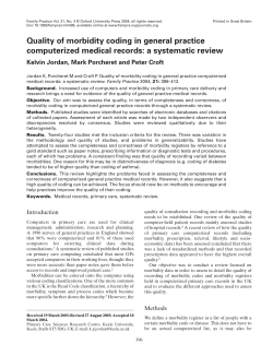 Quality of morbidity coding in general practice