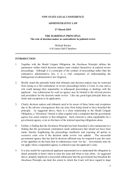 The Hardiman Principle
