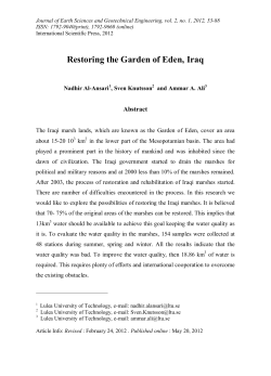 Restoring the Garden of Eden, Iraq
