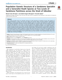 Population Genetic Structure of a Sandstone Specialist and a