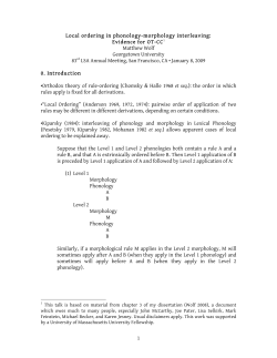 Handout - Michael Becker