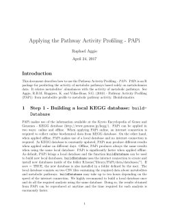 Applying the Pathway Activity Profiling - PAPi