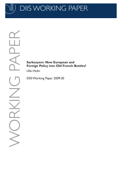 Sarkozysm: New European and foreign policy into old French