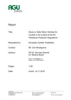 Passive safety requirements for cyclists