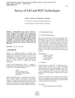 Survey of LiFi and WiFi Technologies