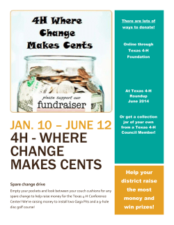 4H - WHERE CHANGE MAKES CENTS