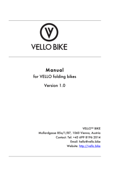 Manual - Vello Bike