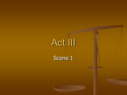 Act III Notes