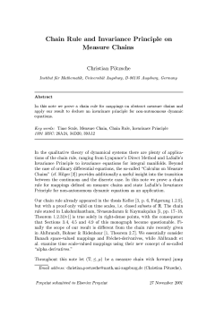 Chain Rule and Invariance Principle on Measure Chains Christian