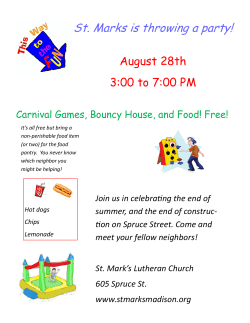 St. Marks is throwing a party!