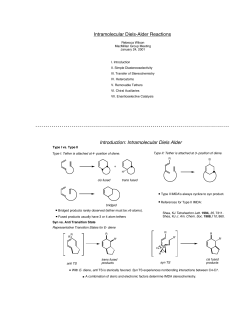 Intramolecular Diels-Alder Reactions Introduction: Intramolecular