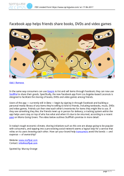 Facebook app helps friends share books, DVDs and