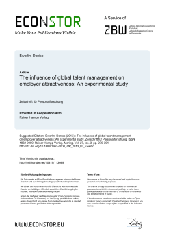 The influence of global talent management on employer