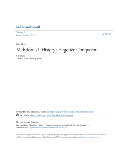 Mithridates I: History`s Forgotten Conqueror