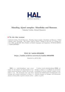 Manding Ajami samples: Mandinka and Bamana