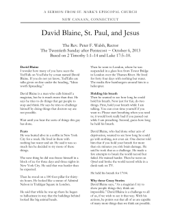 Sermon preached by the Rev - St. Mark`s Episcopal Church, New