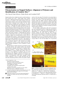 Polymerization on Stepped Surfaces: Alignment of