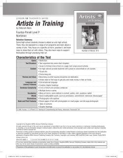 Artists in Training - Houghton Mifflin Harcourt