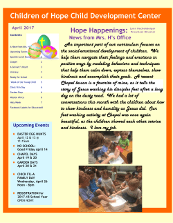 April 2017 - Children of Hope