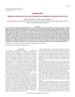 tracking the energetics of walking and running