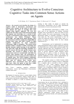 Cognitive Architecture to Evolve Conscious Cognitive Tasks into