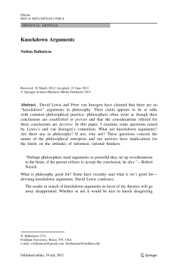 Knockdown Arguments - Fordham University Faculty