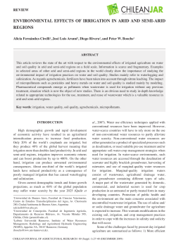 environmental effects of irrigation in arid and semi