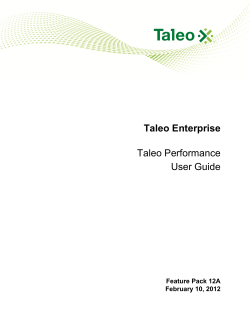 Taleo Performance 12A User Guide