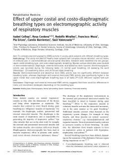 Effect of upper costal and costo-diaphragmatic breathing types on