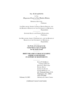 Supreme Court of the United States - umich diversity