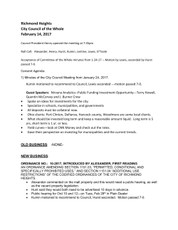 Minutes - City of Richmond Heights