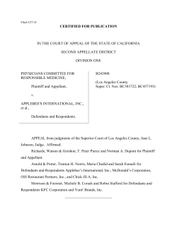 PHYSICIANS COMMITTEE FOR RESPONSIBLE MEDICINE v