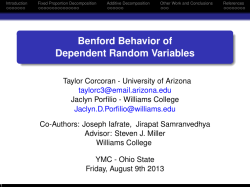 Benford Behavior of Dependent Random Variables