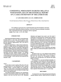 congenital permanent diabetes mellitus with hypop lasia of the