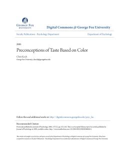 Preconceptions of Taste Based on Color