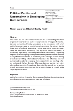 Political Parties and Uncertainty in Developing