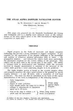 THE ATLAS ALPHA DOPPLER NAVIGATOR SYSTEM