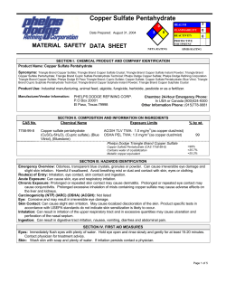 Copper Sulfate Pentahydrate