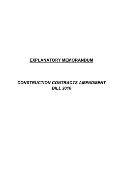 explanatory memorandum construction contracts amendment bill 2016