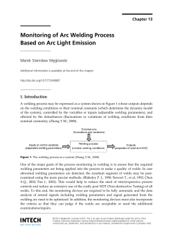 Monitoring of Arc Welding Process Based on Arc Light