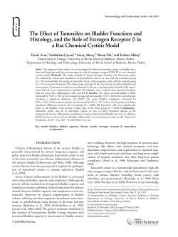 The effect of tamoxifen on bladder functions and histology, and the