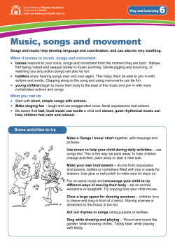 Music, songs and movement