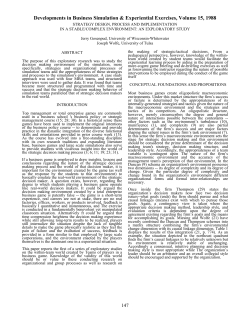 strategy design, process and implementation in a stable