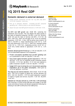 1Q 2015 Real GDP